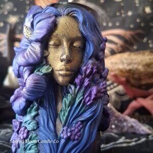 Gaia Hibiscus Goddess Devotional Pillar Candle